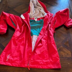 Burton dry ride Red Hooded ski/snowboard shell. Size small.